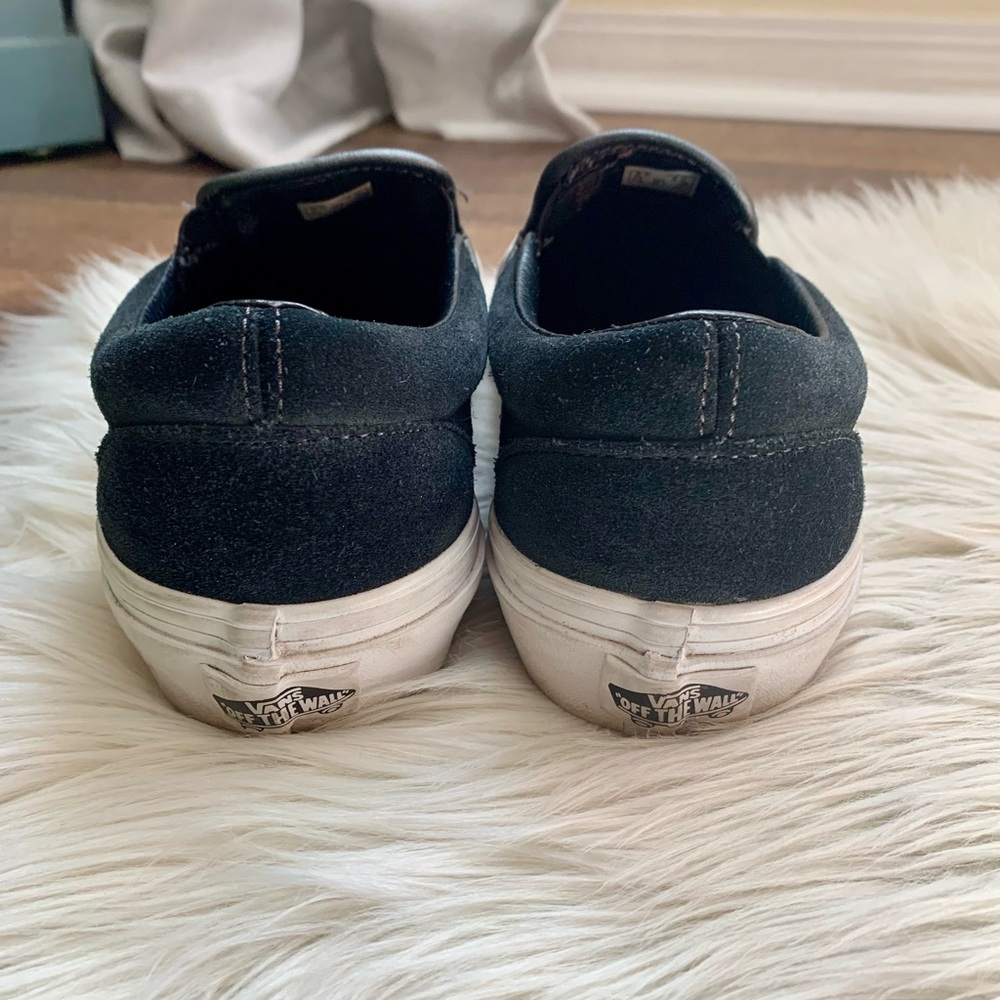Women’s 8 Men 6.5 Unisex Vans Asher Leather Slip-On Shoes - Picture 5 of 10